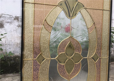 Theft Proof Art Glass Panels  Black Zinc Translucency Glue Chip Bevel