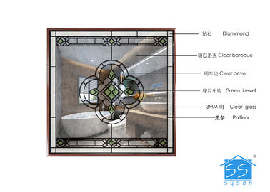 Pattern Decorative Bathroom Window Glass Hollow Structure Modern Unique Style