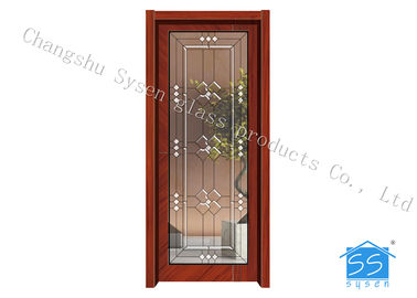 Entry Door Decorative Panel Glass 22&quot; * 64&quot; / Custom Size Steel Frame Material