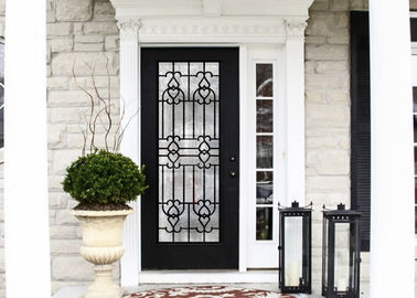 High Polished Elegant Inlaid Bụt đúc kính / kính cửa trang trí để xây dựng kết cấu tay rèn
